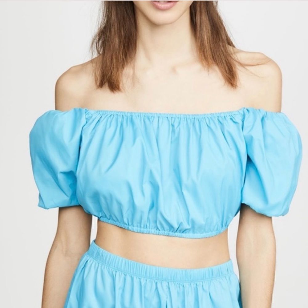 STAUD off the shoulder cropped blouse - Size S NWT
